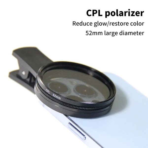 52MM Circular Universal Portable Polarizer Camera Lens CPL No Reflections Filter Professional For iPhone Mobile Phone Smartphone - Image 5
